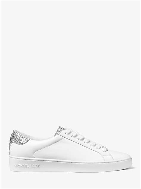 michael kors irving sneaker low|Irving Embellished Leather Sneaker .